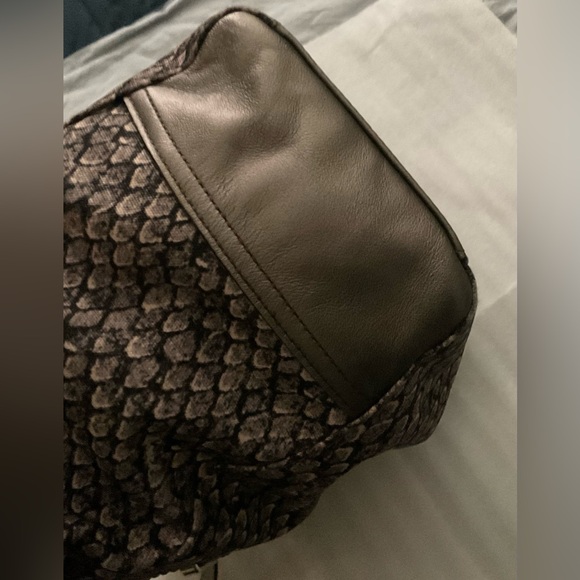 Coach Taylor Alexis Snake Print Fabric & Metallic Leather Satchel F26034 | Y2K - Picture 9 of 16